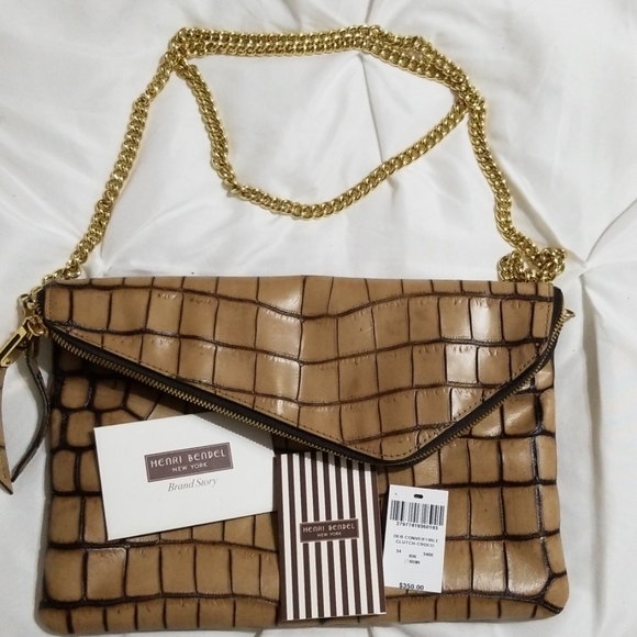 Henri Bendel Convertible Clutch Crocodile print - Picture 6 of 8